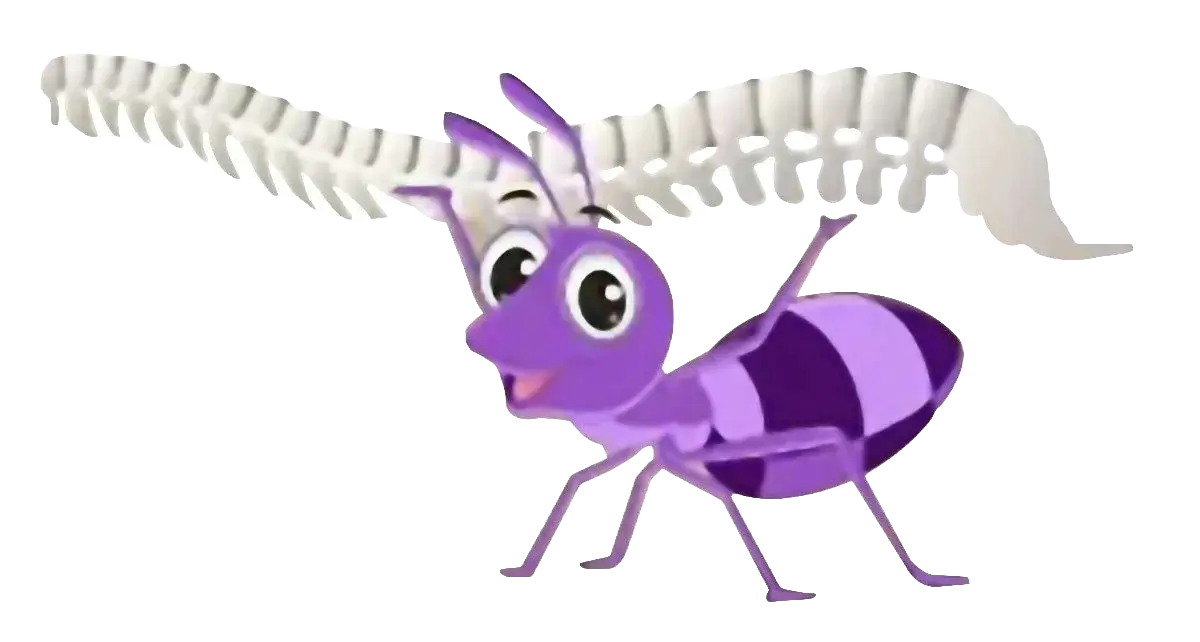 Anttz family Chiropractic logo of Ant carrying spinal column