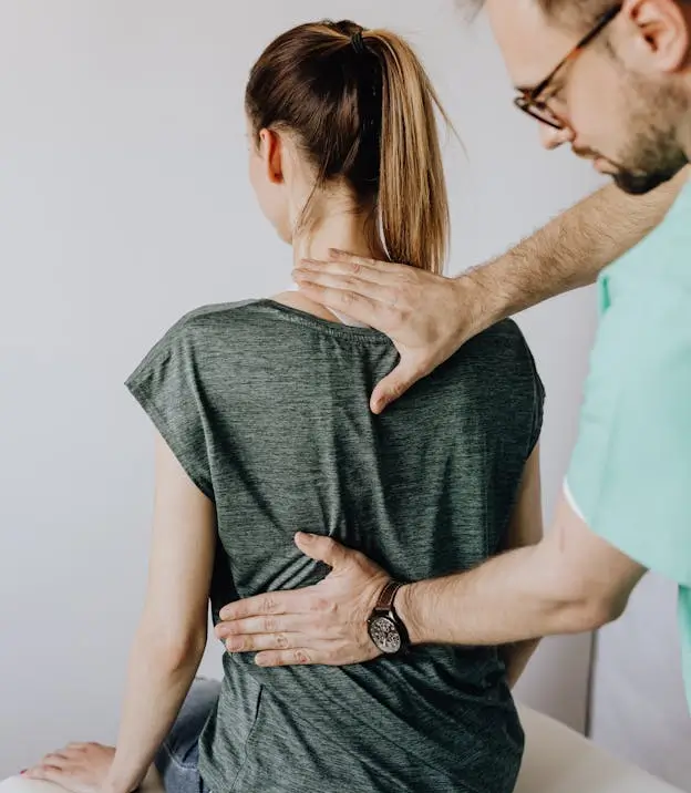 Woman having Spinal Screening